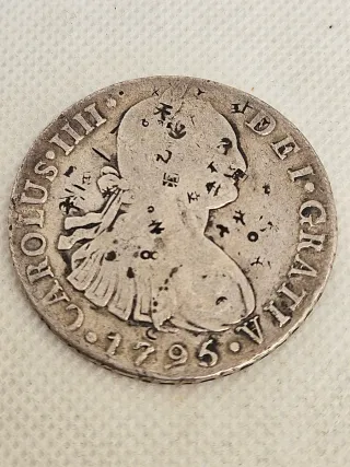 Nufilart Moneda Antigua Carlos III 1796 Plata