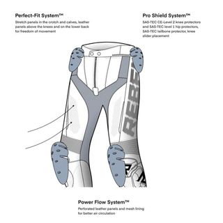 REBELHORN Rebel Pantalones de Moto Hombre Cuero