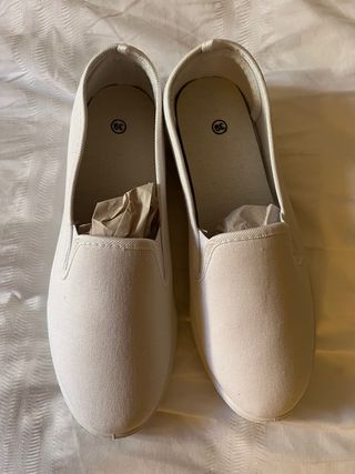 Alpargatas de tela blancas talla 39
