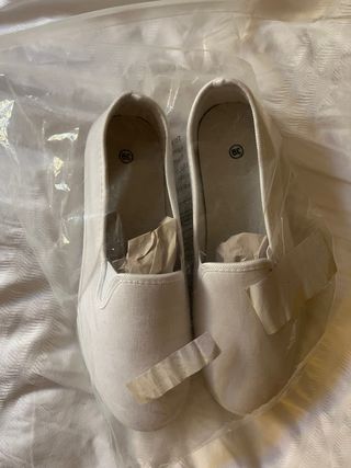 Alpargatas de tela blancas talla 39