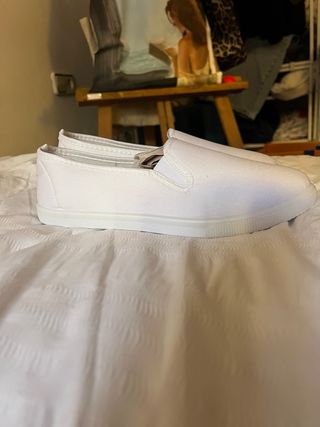 Alpargatas de tela blancas talla 39