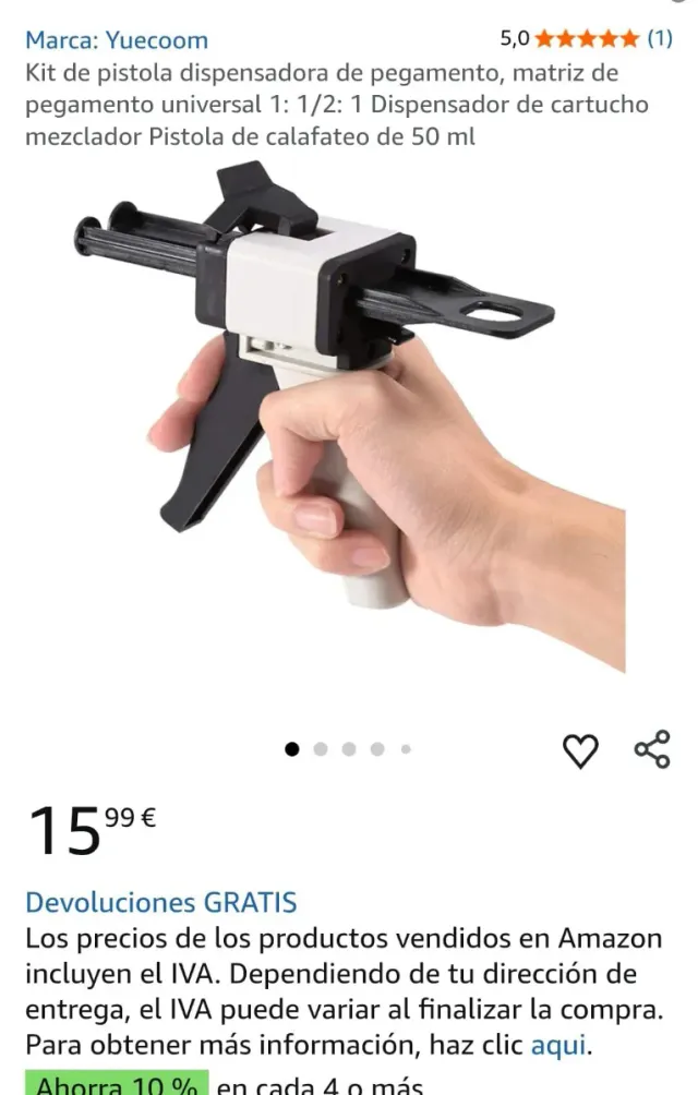 Pistola dispensadora de pegamento