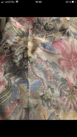 Cortinas vintage tela multicolor