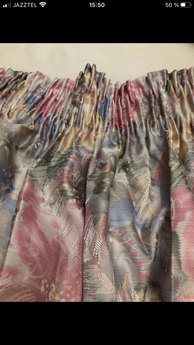 Cortinas vintage tela multicolor