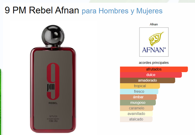 9 PM REBEL-AFNAN-PERFUMES ARABES-