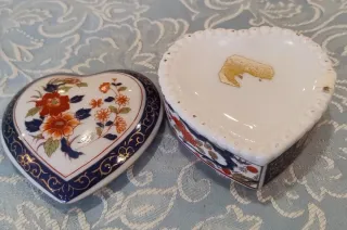 Scatolina portagioie cuore porcellana