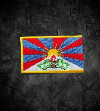 Tíbet Parche bandera termoadhesiva