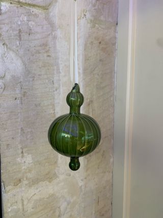 Pallina decorativa in vetro verde