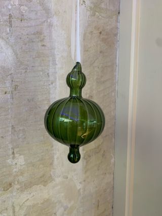 Pallina decorativa in vetro verde