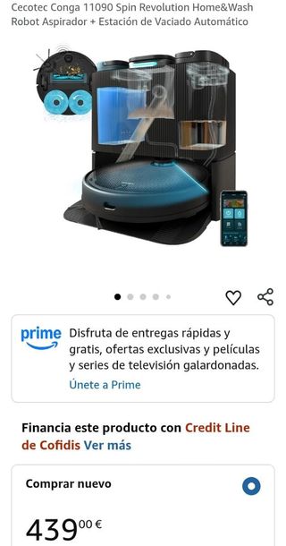 Aspirador Conga 11090 (sin mopas giratorias)