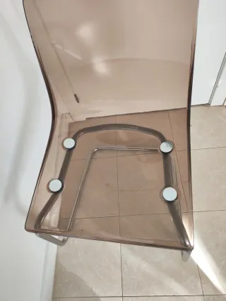 TOBIAS Sedia, marrone/cromato, si vendono 4 unità