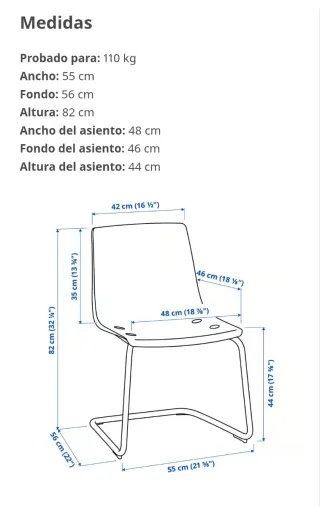 TOBIAS Sedia, marrone/cromato, si vendono 4 unità