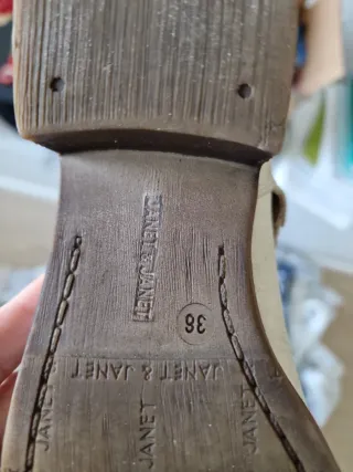 Botines Janet & Janet ante blanco talla 36