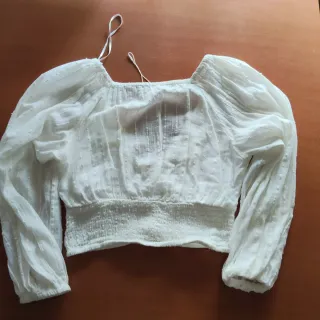 Blusa blanca manga larga