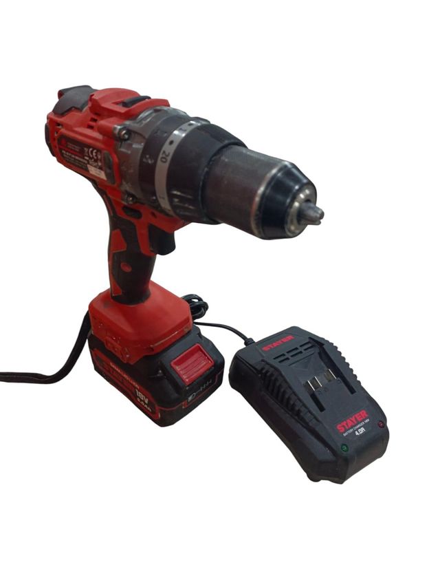 TALADRO ATORNILLADOR STAYER PBL 80 P - L20 DE 18V + BATERIA + CARGADOR