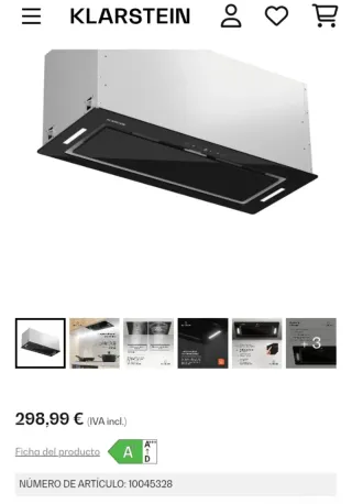 Klarstein Campana de extracción/recirculación