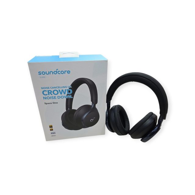 AURICULARES CON MICRÓFONO BLUETOOTH SOUNDCORE SPACE ONE NEGRO ANC + CAJA