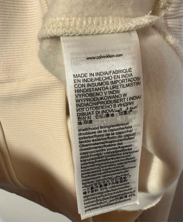 Felpa Calvin Klein Beige XL Nuova