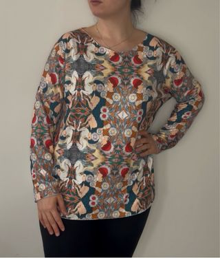 Jersey estampado manga larga