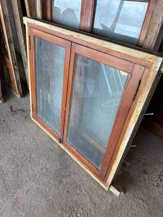 Ventana de madera cristalera doble