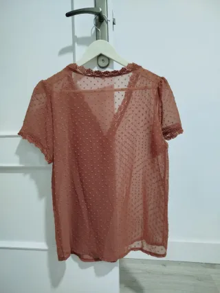 Blusa plumeti teja Shein talla M