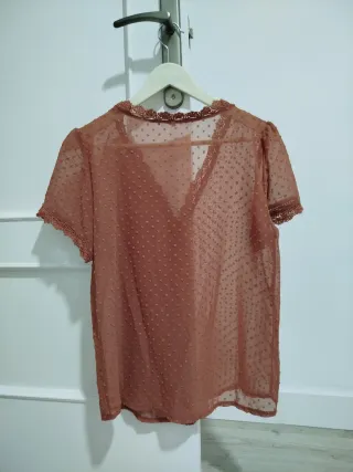 Blusa plumeti teja Shein talla M