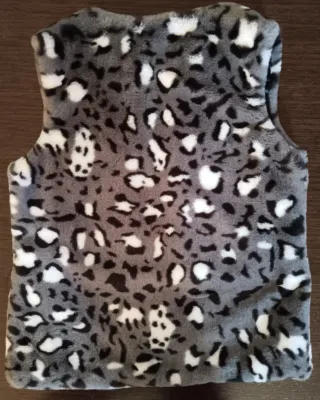 Gilet ecopelliccia bambina fantasia leopardata