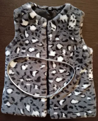 Gilet ecopelliccia bambina fantasia leopardata