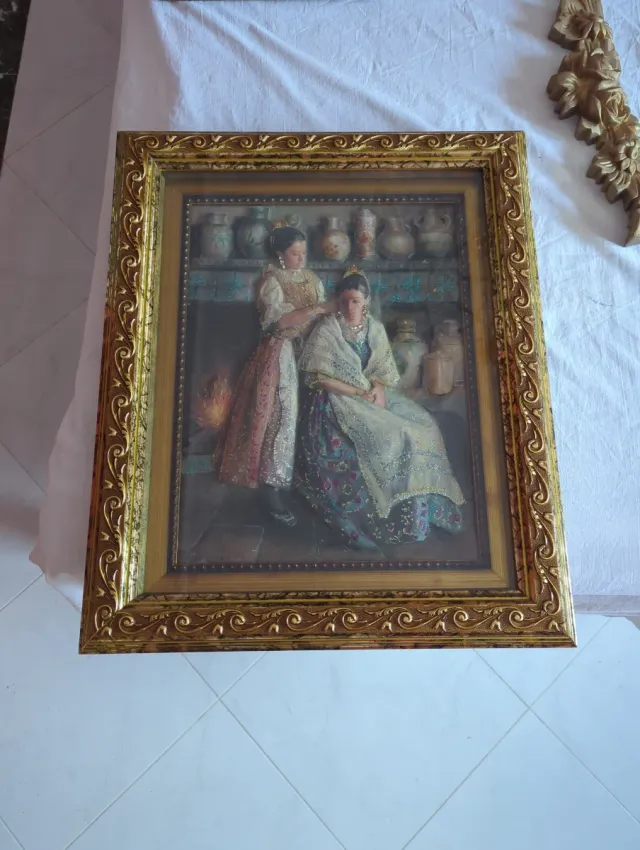 Cuadro Falleras Valencianas relieve