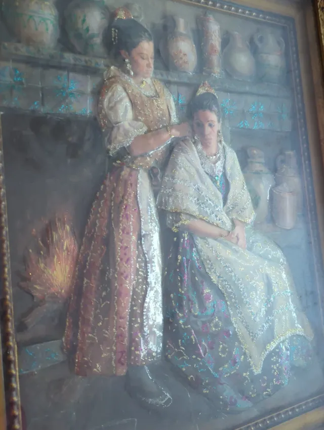 Cuadro Falleras Valencianas relieve