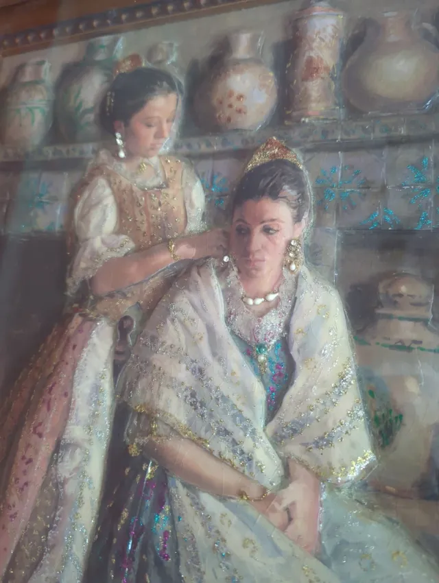 Cuadro Falleras Valencianas relieve