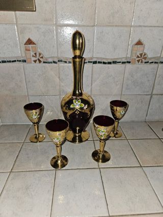 Servizio da quattro di liquore di Murano