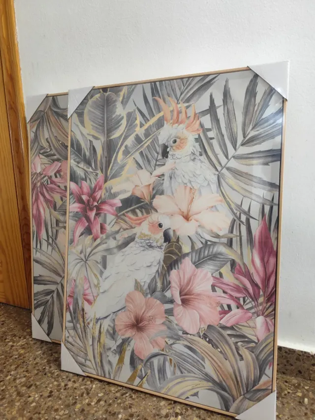 Cuadros decorativos estampado floral