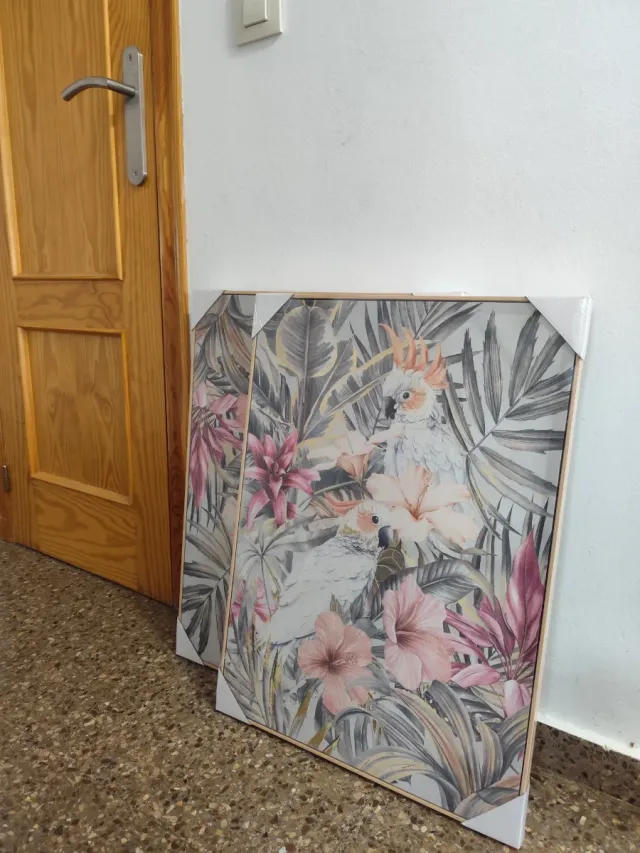 Cuadros decorativos estampado floral