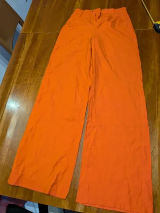 Pantalón ancho naranja talla S