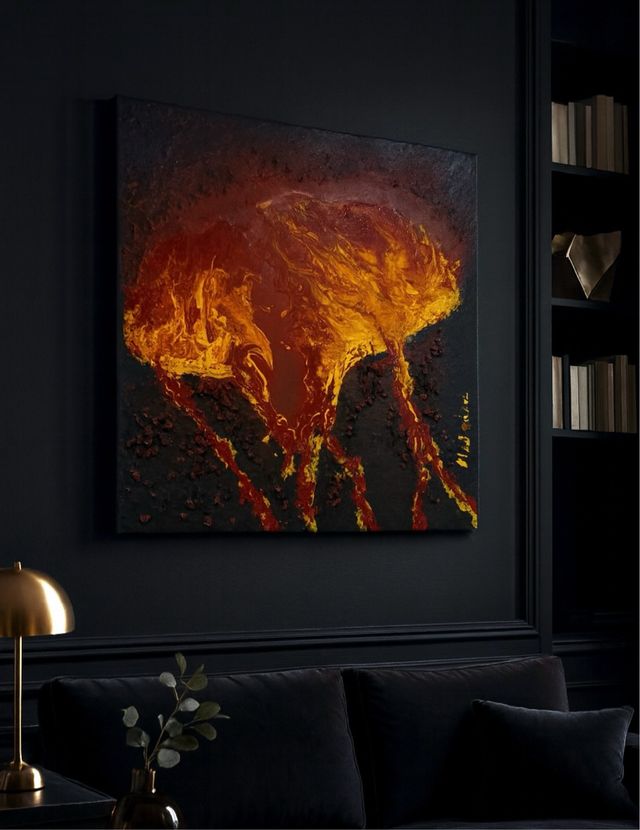 Cuadro 50x50cm Volcán