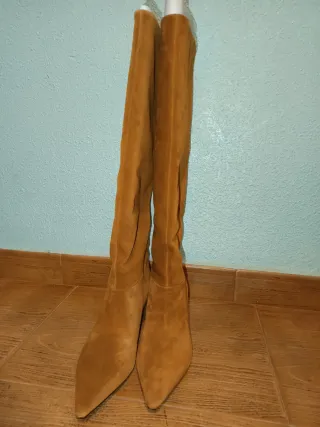 Botas altas Zara ante marrón