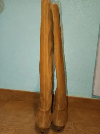 Botas altas Zara ante marrón