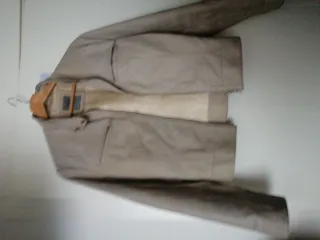 Cazadora Piel Arena Talla M