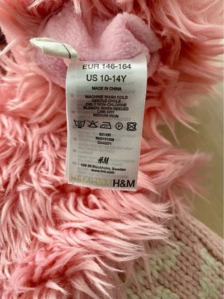 Manoplas Mitones H&M Rosas con Pelo