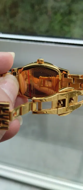 Reloj  Suizo Lanscotte Mujer Dorado y Plateado