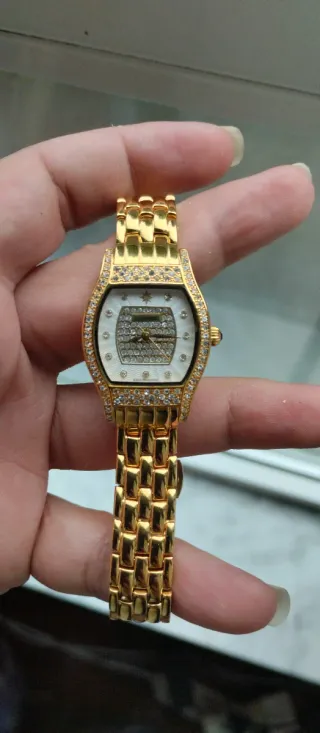 Reloj  Suizo Lanscotte Mujer Dorado y Plateado