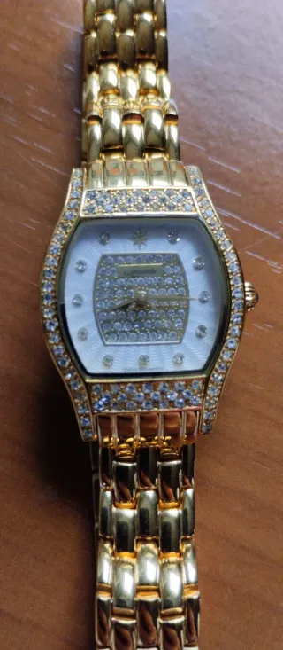 Reloj  Suizo Lanscotte Mujer Dorado y Plateado