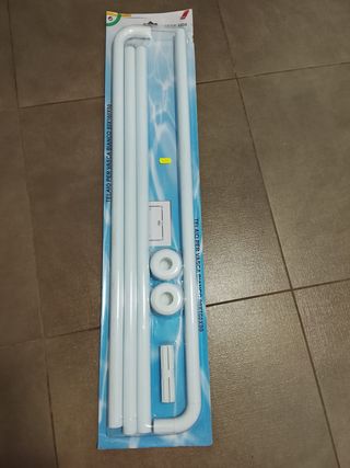 Telaio Tenda Doccia Vasca Bianco 80x160x80