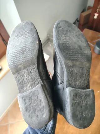 Stivali stivaletti neri in cuoio con fibbia - Tg 3