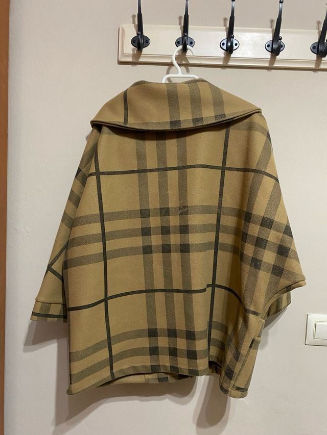 Poncho cuadros mujer Talla L