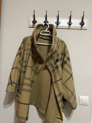 Poncho cuadros mujer Talla L