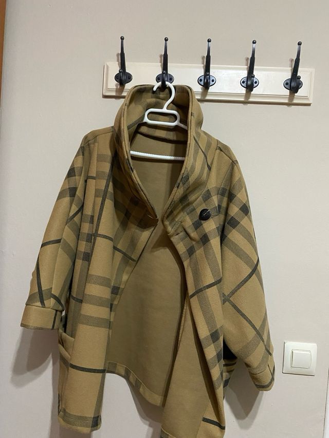 Poncho cuadros mujer Talla L