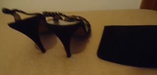 Conjunto bolso y zapatos ante con brillantes