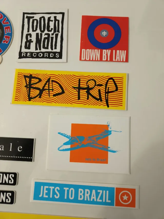 Lotto 22 adesivi hardcore punk vintage originali